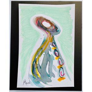 Original Art “IAm... 5” Handmade Watercolor Artwork by Tristina Dietz Elmes 8x10